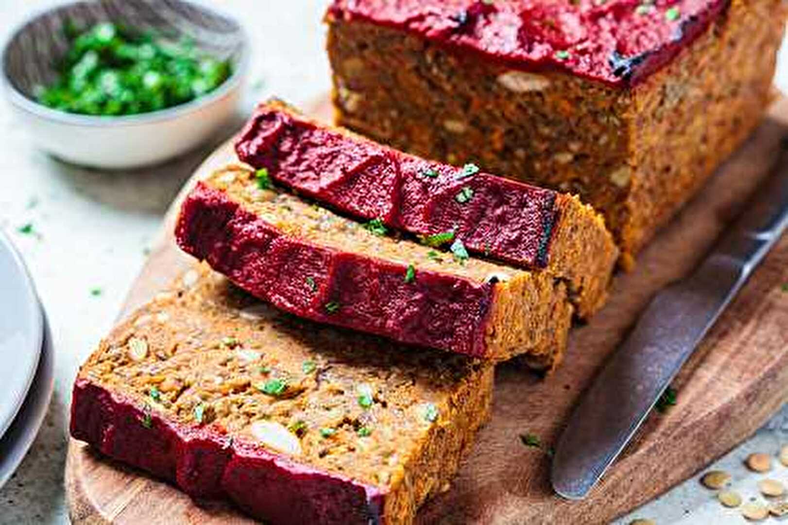 Cake aux Lentilles Végétalien Façon Pain de Viande