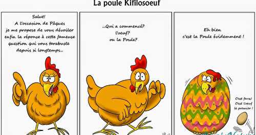 #Dessin du Mois : Bientôt Pâques, La Poule Kifilosoeuf