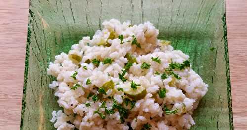 Risotto aux Courgettes, Gorgonzola et Persil du Jardin