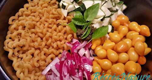 Serpentini OnePotPasta aux Courgettes, Pistou et Tomates Cerises Bio du Jardin