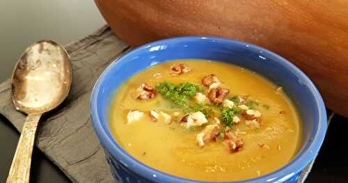 Soupe Courge de Nice et Champignons de Paris #ZéroDéchet