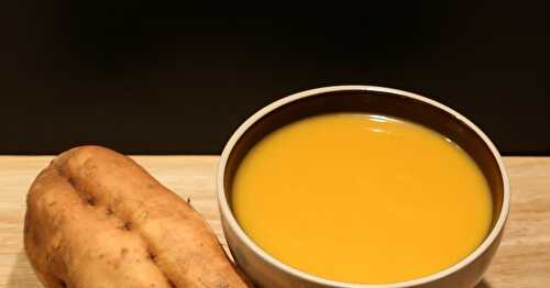 Soupe Veloutée aux Patates Douces, Carottes et Lait de Coco