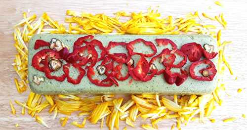 Terrine de Courgettes Vertes et Pois Cassés à la Menthe, Emincé de Légumes Multicolores