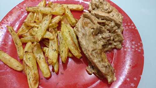 Aiguillettes de poulet, frites sauce moutardée ww (7sp)