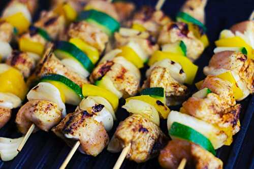 Brochettes de poulet et courgettes ww ( 2sp)