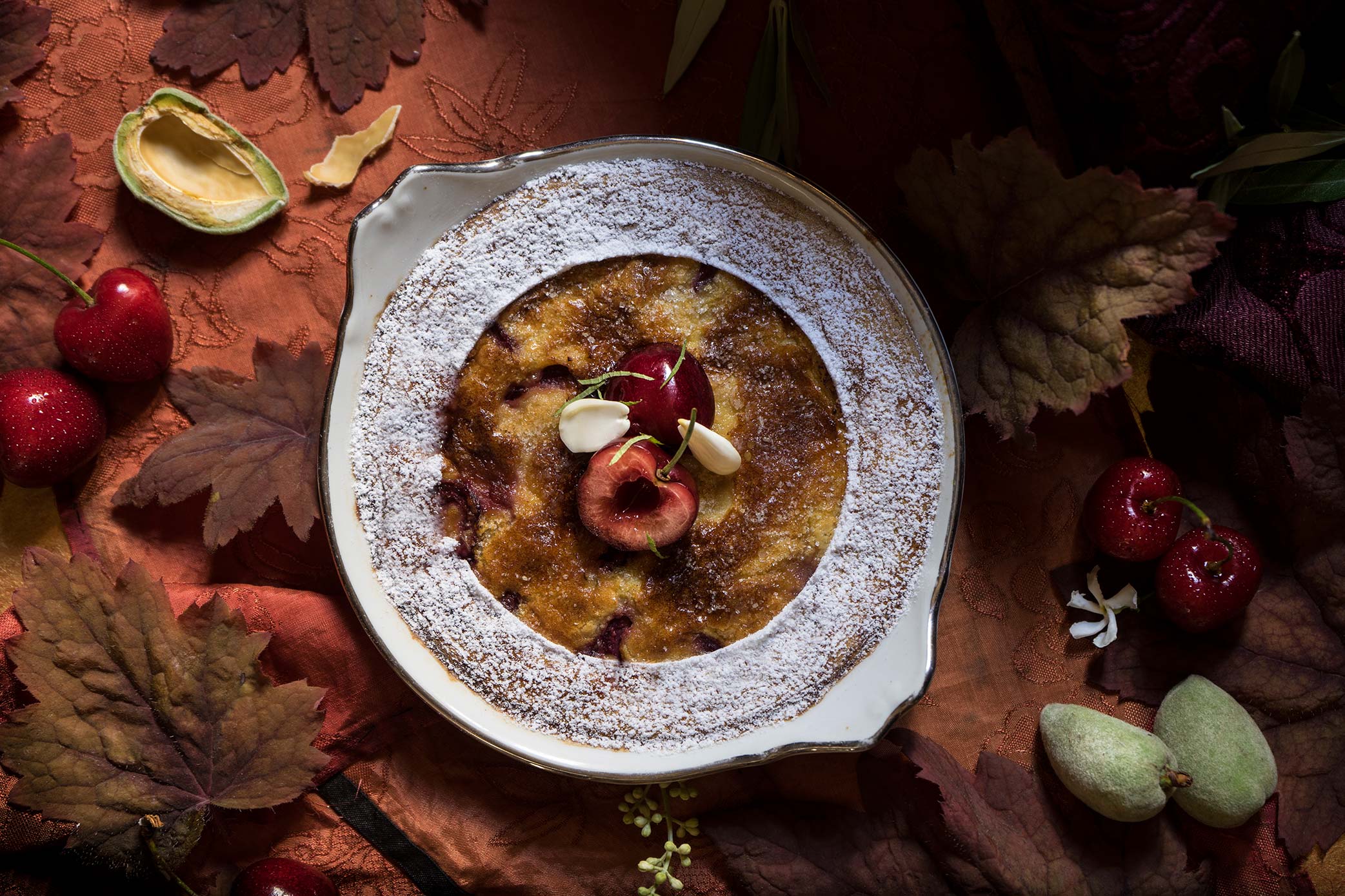 Clafoutis aux cerises et verveine