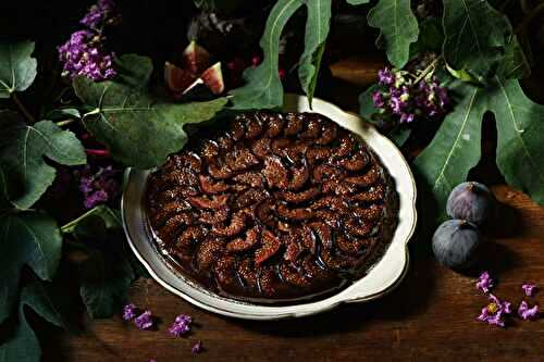 Tarte sablée aux figues et au vin rouge