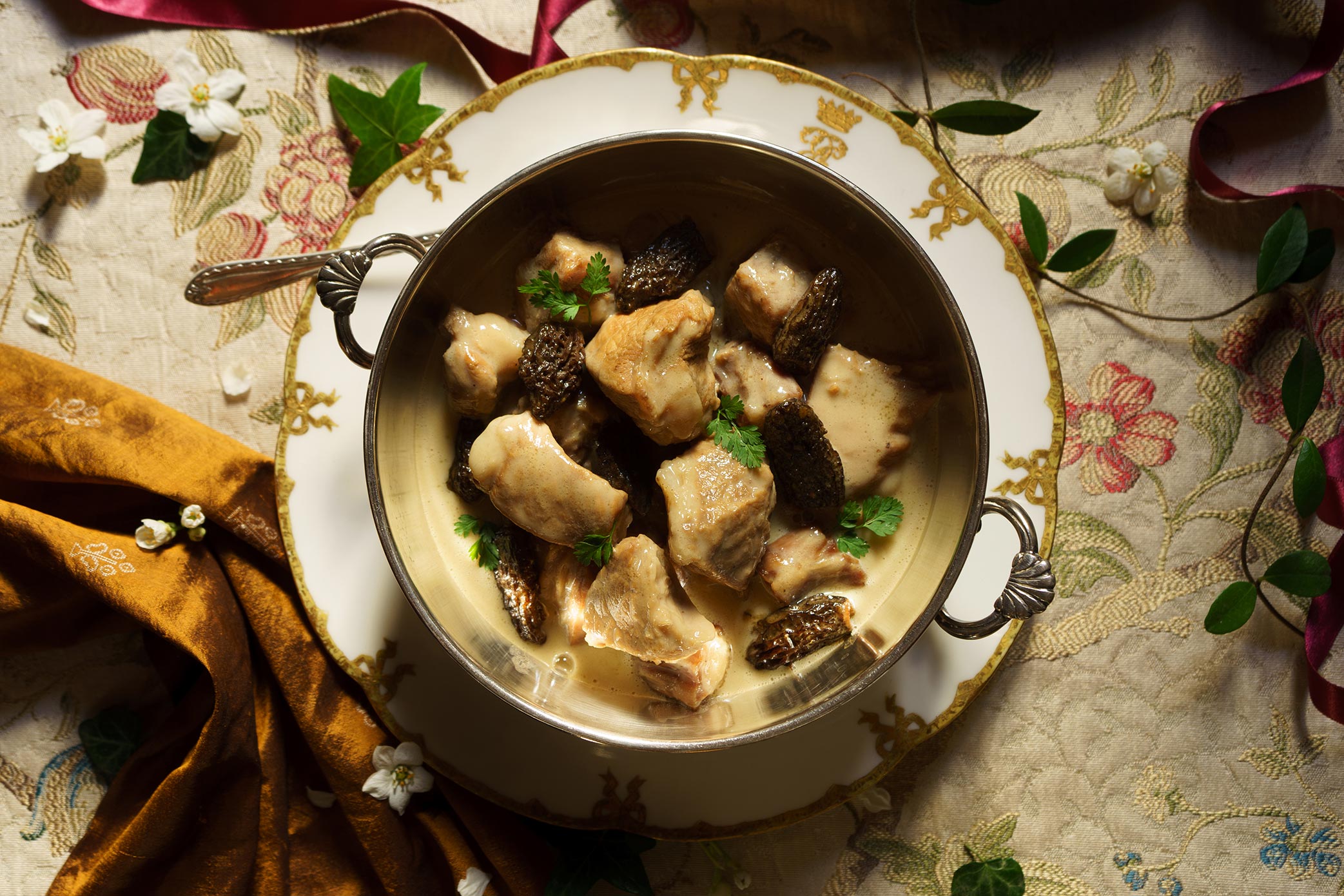 Blanquette de veau aux morilles