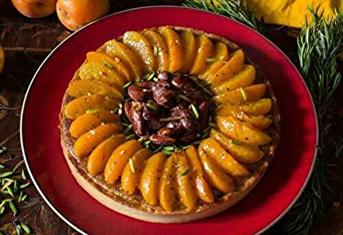 Grande tarte aux abricots et safran