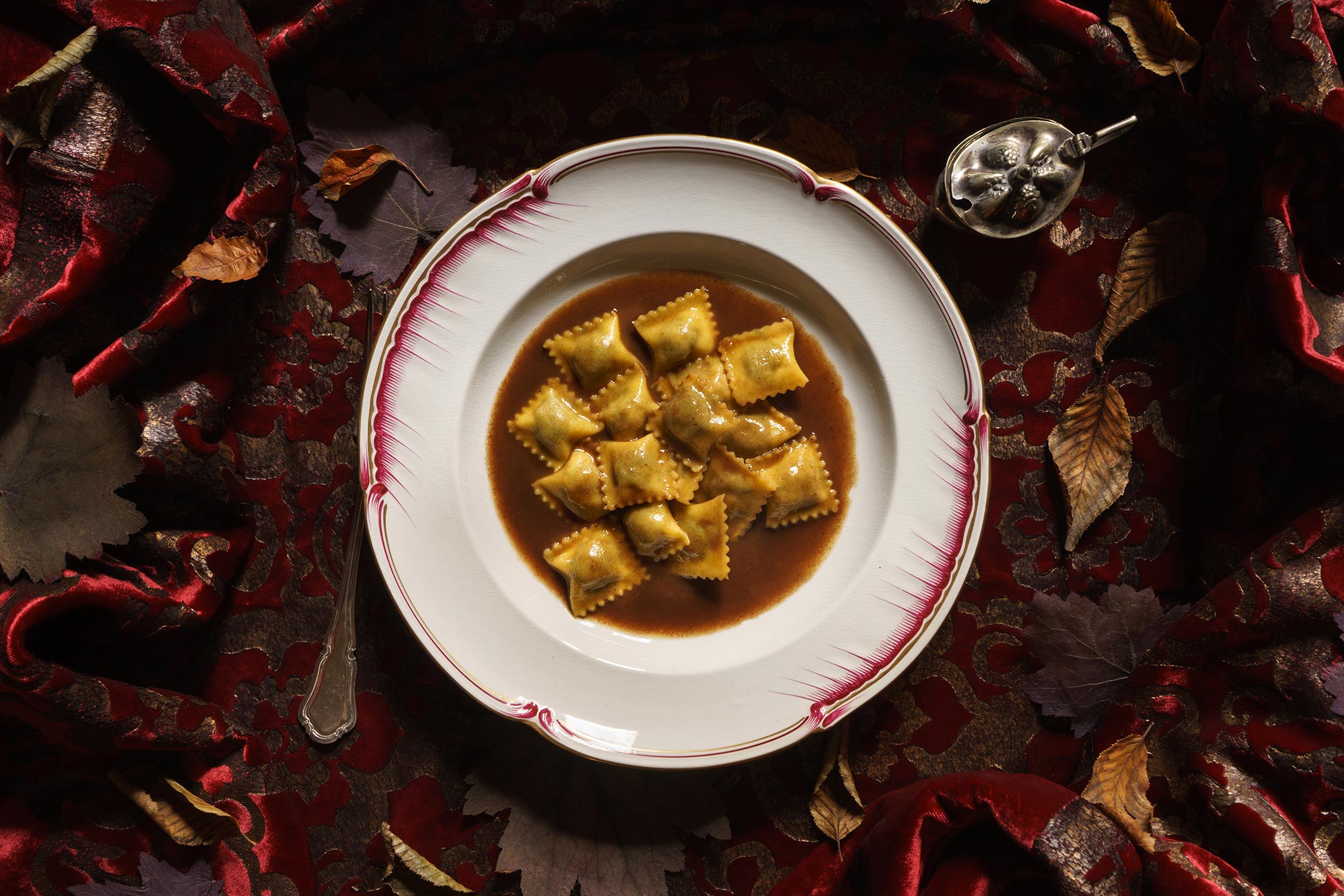 Ravioli à la daube, sucs d’orange