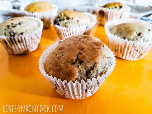 Muffins vegan banane et chocolat  - ROSE BONBON COOK