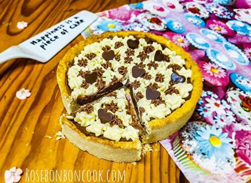 Tarte caramel au beurre salé et chocolat praliné