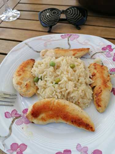 AIGUILLETTES DE POULET AU RIZ