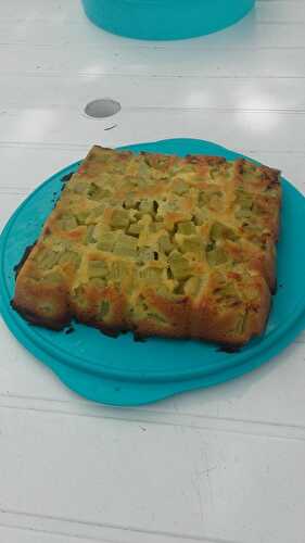 GATEAU FONDANT A LA RHUBARBE