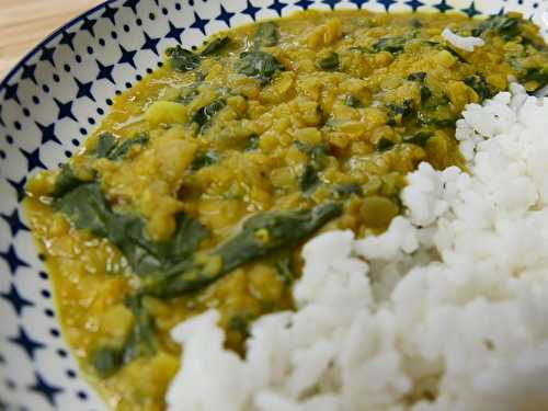 Dahl de lentilles Corail & épinards