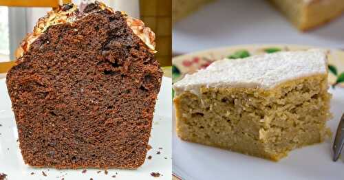 Recettes : Cake Chocolat (à la farine de pois-chiches!) & bien plus 🍎