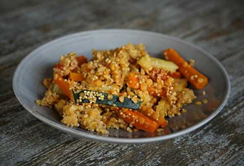 One pot lentilles corail, quinoa, légumes