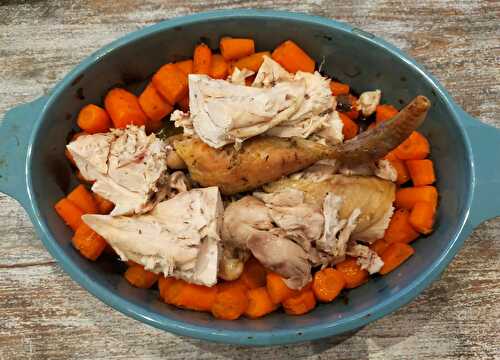 Poulet aux carottes cuit à la brique IG bas