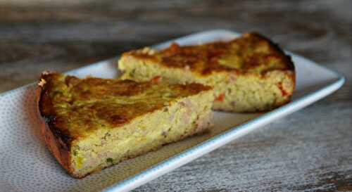 Quiche sans pâte thon poivrons curry IG bas et même cétogène