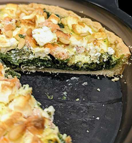 Quiche saumon épinards feta IG bas