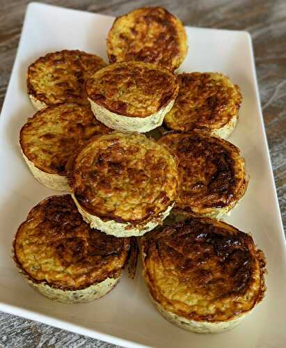 Mini clafoutis courgettes feta pignons IG bas et même cétogènes