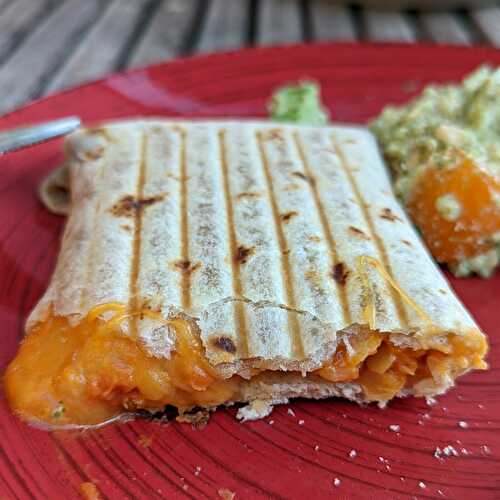 Wrap cheddar et dhal de lentilles corail IG bas