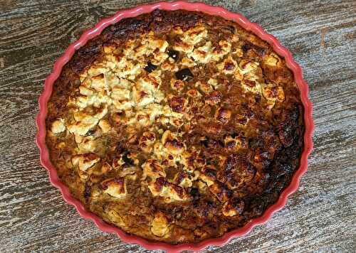 Tarte poulet aubergines feta IG bas