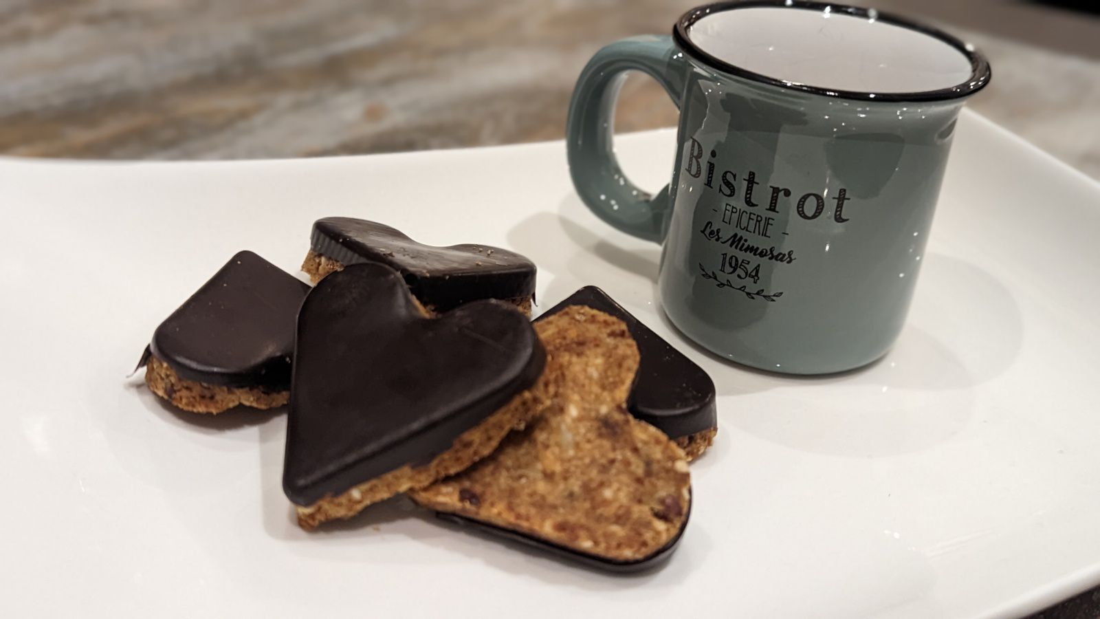 Biscuits coeurs aux graines chocolatés IG bas