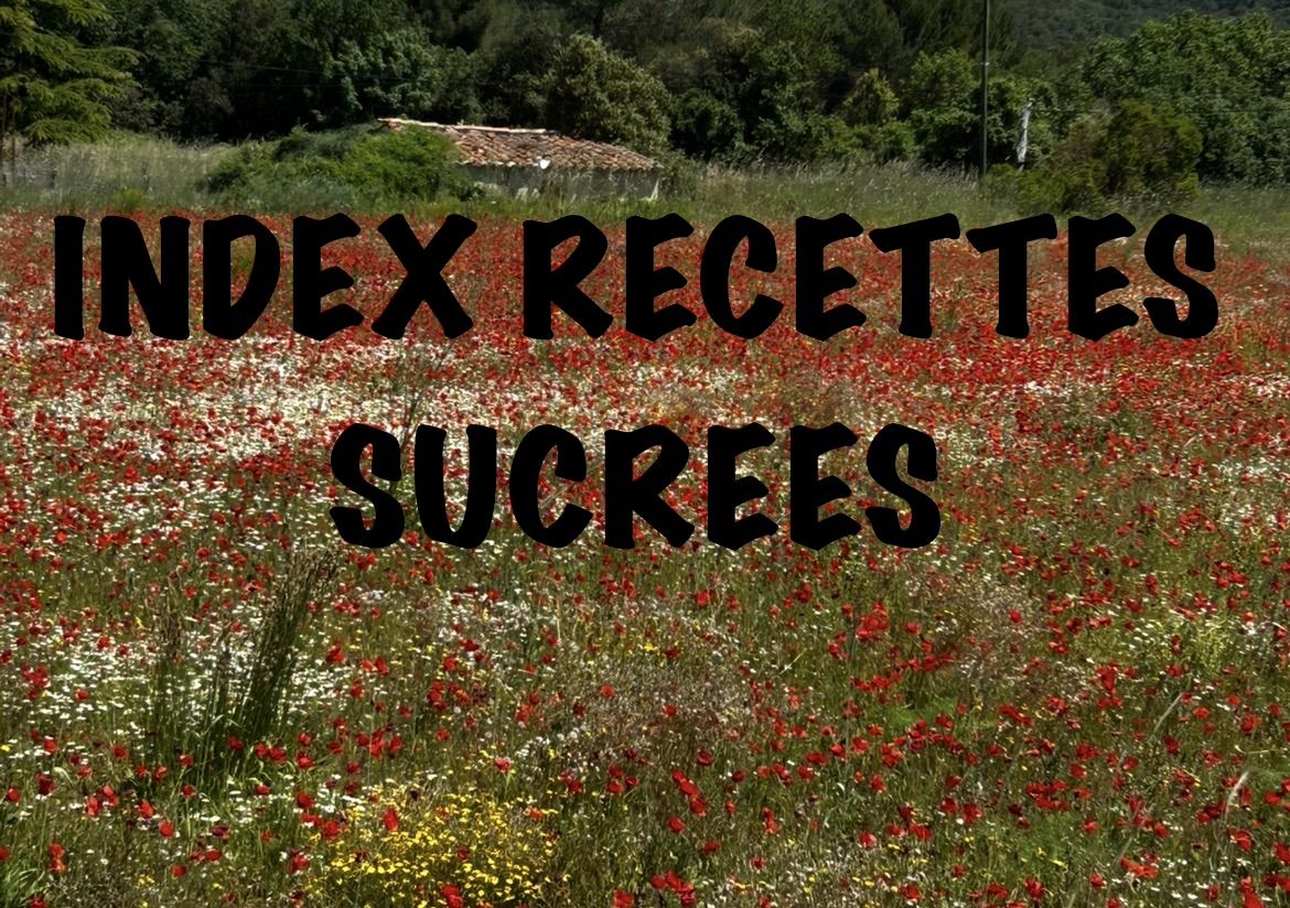 Index de mes recettes sucrées
