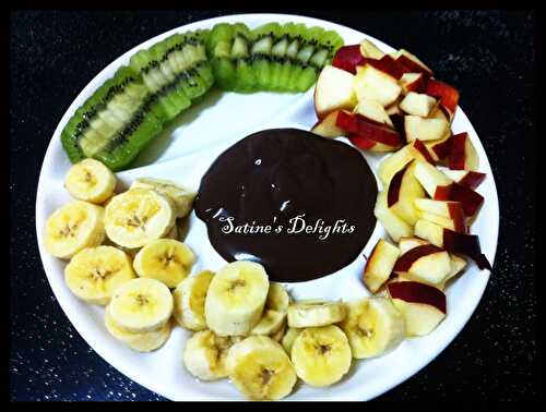 Fondue de chocolat et fruits