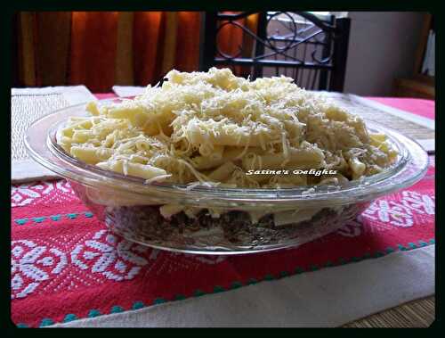 Macaronis au lait et boeuf haché