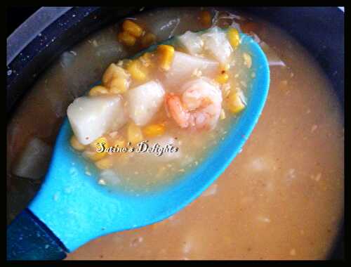 Soupe de maïs aux crevettes