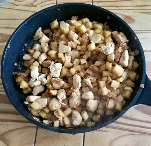 Poêlée de Panais au poulet, sésame et sauce soja