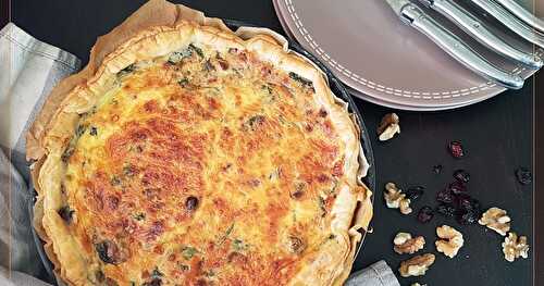 Quiche Epinards Ricotta Noix et Cranberries