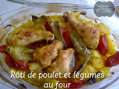 Rôti de poulet et légumes.