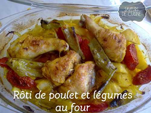 Rôti de poulet et légumes.