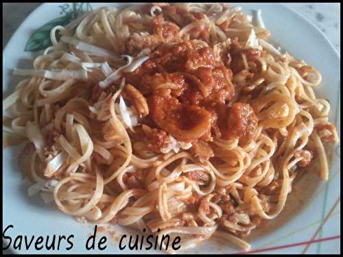 Tagliatelle aux chevrettes: