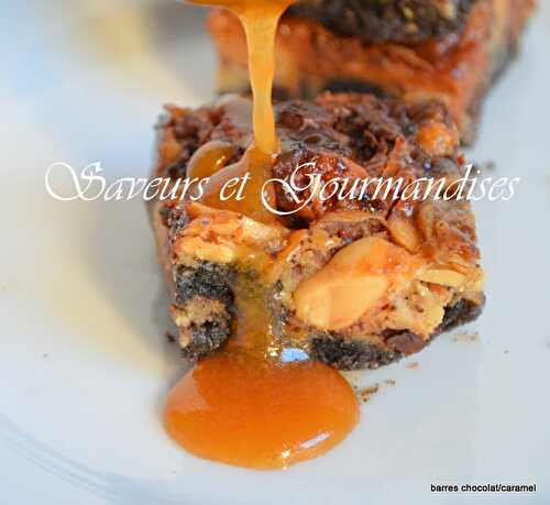 Barres Croquantes Chocolat et Caramel. Bars Snickers Oreo Caramel