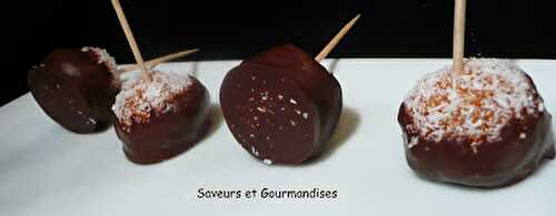 Bonbons  carotte orange, coco chocolat.