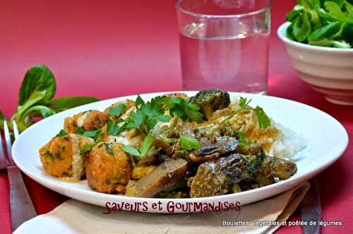 Boulettes végétales et poêlée de légumes Magda.