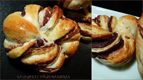 Brioches torsadées à la pâte de haricots rouges.