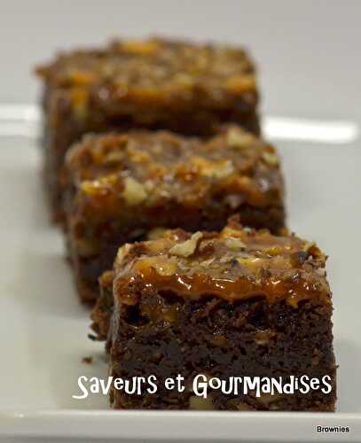 Brownies aux Noix et au Caramel.