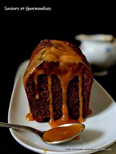 Cake au Chocolat, Sauce Caramel au beurre salé.