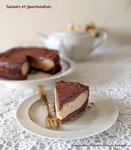 Cheesecake au chocolat et au beurre d’arachide.