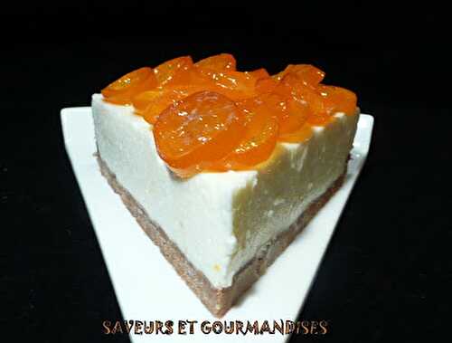 Cheesecake  aux kumquats confits.