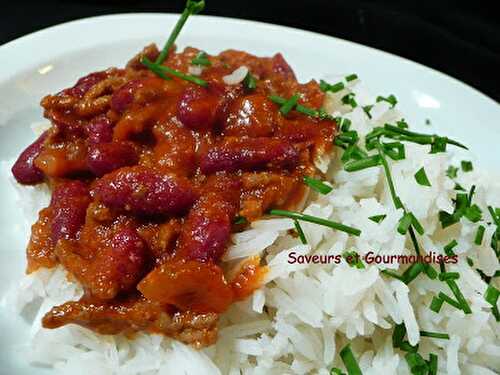 Chili Con carné aux saveurs indiennes.