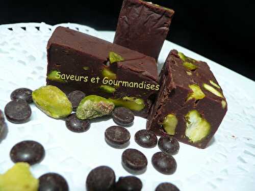 Chocolate Pistachio Fudge.