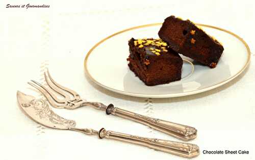Chocolate Sheet Cake, Gâteau au chocolat de Nigella