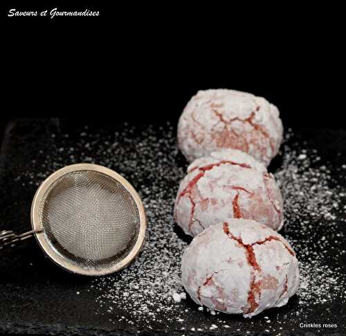 Crinkles ou craquelés aux biscuits roses de Reims.