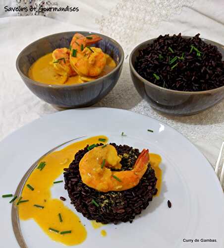 Curry de Gambas et Riz Noir Vénéré.
